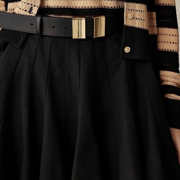 NWT!! J. CREW Godet Mini Skirt Black Chino Pleated Solid Pleats Preppy Size 0 - Picture 7 of 16